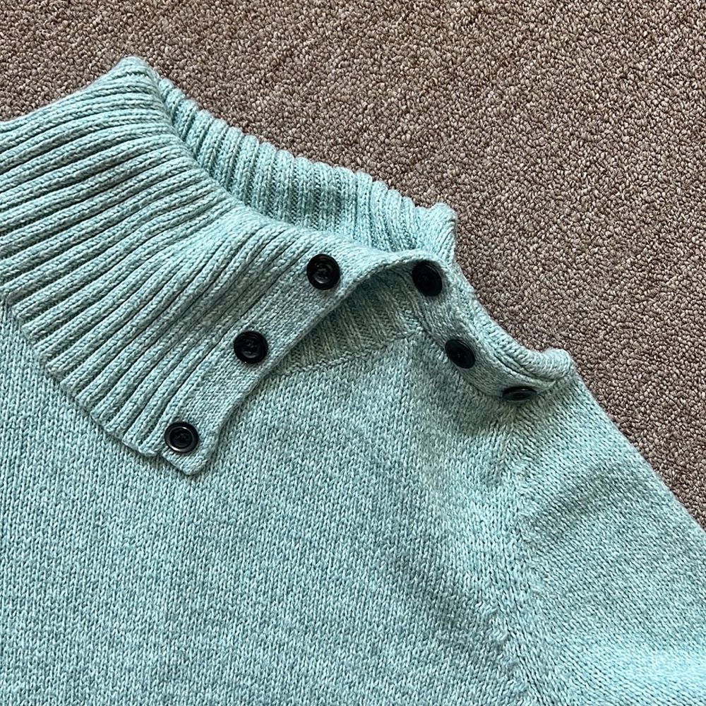 TALBOTS SWEATER DRESS MINT GREEN SIZE MEDIUM PETITE - Picture 2 of 3